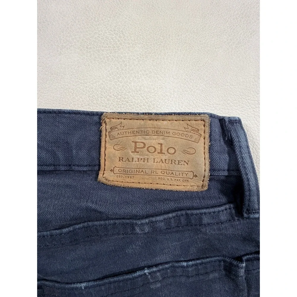 Polo Ralph Lauren Sullivan Slim Jeans Mens 32x34 Navy Blue‎ Dark Wash RN41381